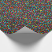 Doodle (Multi-on Black) dragerpapier Cadeaupapier (Hoek)