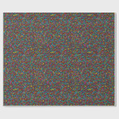 Doodle (Multi-on Black) dragerpapier Cadeaupapier (Vlak)