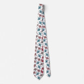 Doodle Multicolor mooi bloempatroon Stropdas (Voorkant)