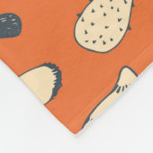 Doodle Mushroom Naadloze Wallpaper Fleece Deken (Hoek)