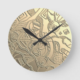 Doodle-Muster mit Reliefstruktur Ronde Klok