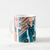 Doodle Naadloos Patroon. Koffiemok (Voorkant links)
