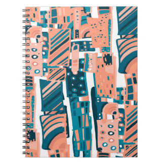  Doodle Naadloos Patroon. Notitieboek