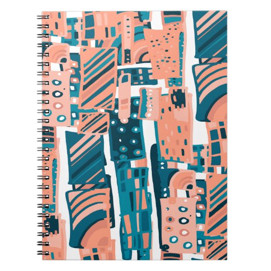  Doodle Naadloos Patroon. Notitieboek (Voorkant)