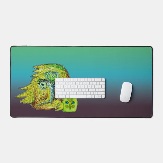 Doodle naar Digital Bird Creature Desk Mat (Keyboard & Muis)