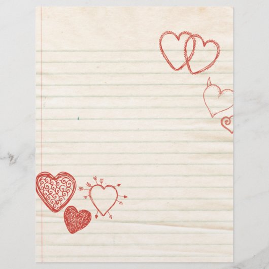 Doodle Notitieblok liefdesbrief (Voorkant)