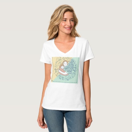 Doodle of Devotion T-shirt: de omhelzing van de mo T-shirt (Voorkant volledig)