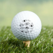 Doodle oog, creatief naadloos patroon. golfballen (Insitu Shirt)