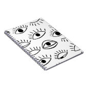 Doodle oog, creatief naadloos patroon. notitieboek (Rechterzijde)
