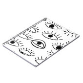 Doodle oog, creatief naadloos patroon. notitieboek (Linkerzijde)