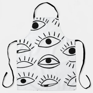 Doodle oog, creatief naadloos patroon. schort