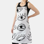 Doodle oog, creatief naadloos patroon. schort (Insitu)