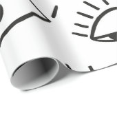 Doodle oog, naadloos patroon. cadeaupapier (Rol Hoek)