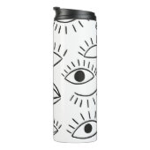 Doodle oog, naadloos patroon. thermosbeker (Geroteerd rechts)