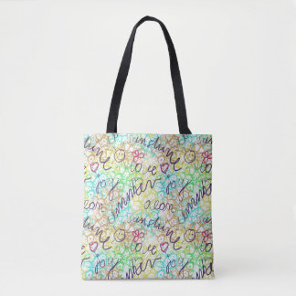 Doodle ornamenten tote bag