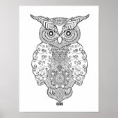 Doodle Owl 2 Poster (Voorkant)