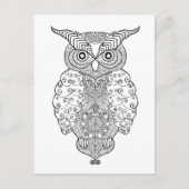 Doodle Owl Briefkaart (Voorkant)