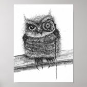 Doodle Owl Poster (Voorkant)