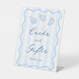 Doodle Oyster Roast Cards & Gifts Wedding Shower Reclamebord Met Voetstuk