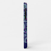Doodle Paisley Patroon Donkerblauw Case-Mate iPhone Case (Achterkant/links)