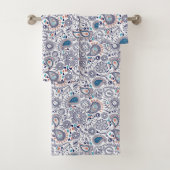 Doodle Paisley Pattern Bad Handdoek (Insitu)