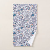 Doodle Paisley Pattern Bad Handdoek (Handdoek)