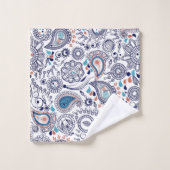 Doodle Paisley Pattern Bad Handdoek (Wasdoekje)