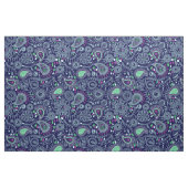 Doodle Paisley Pattern Dark Blue Stof (Fat Quarter)
