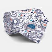 Doodle Paisley Pattern Stropdas (Opgerold)