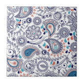 Doodle Paisley Pattern Tegeltje (Voorkant)