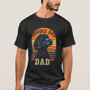 Doodle papa retro Doodle hond T-shirt