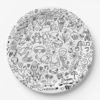 Doodle Paper Plate Papieren Bordje