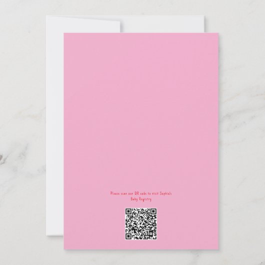 Doodle Pasta and Pacifiers Baby Shower  Kaart (Achterkant)