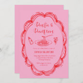 Doodle Pasta and Pacifiers Baby Shower Kaart (Voorkant / Achterkant)