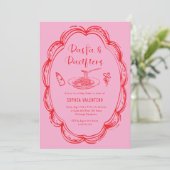Doodle Pasta en Fopspenen Baby Shower Kaart (Staand voorkant)