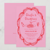 Doodle Pasta en Fopspenen Baby Shower Kaart (Voorkant / Achterkant)