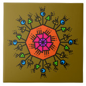 Doodle patroon 2 tegeltje (Voorkant)