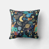 Doodle-patroon in de ruimte kussen (Achterkant)