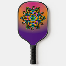 Doodle patroon met ogen pickleball paddle