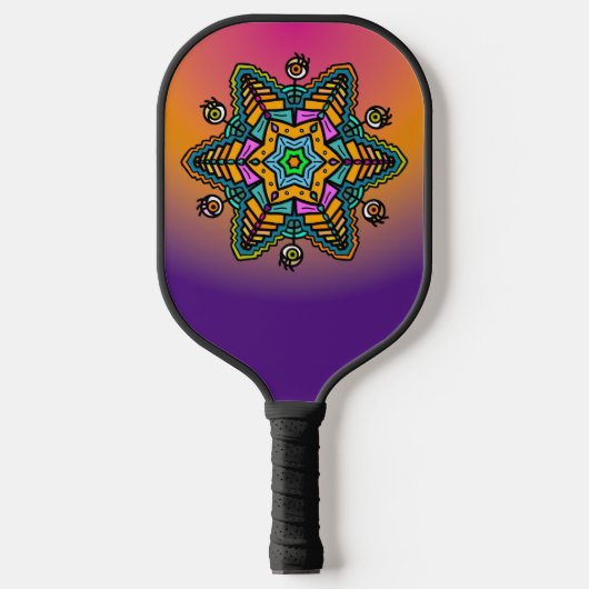 Doodle patroon met ogen pickleball paddle (Voorkant)