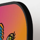 Doodle patroon met ogen pickleball paddle (Links Detail)