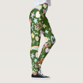 Doodle patroon pastel schaduw D Groen BG Leggings (Rechts)