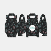 Doodle Pattern Birthday Party Favor Box Tea Party Bedankdoosjes (Uitgevouwen)