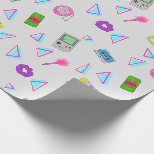 Doodle Pattern van 90 jaar Cadeaupapier (Hoek)