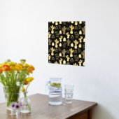 Doodle Pattern voor zwarte en witte cactus Folie Afdrukken (Laag (Keuken))