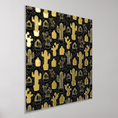 Doodle Pattern voor zwarte en witte cactus Folie Afdrukken (Laagn)