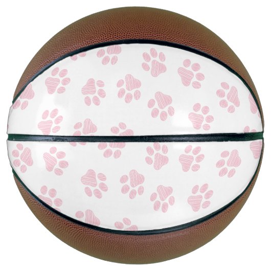 Doodle Paws, Dog Paws, Baby Pink Paws Basketbal (Voorkant)