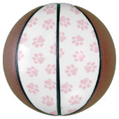 Doodle Paws, Dog Paws, Baby Pink Paws Basketbal (Verticaal)