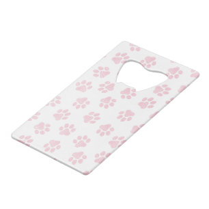 Doodle Paws, Dog Paws, Baby Pink Paws Creditkaart Flessenopener