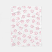Doodle Paws, Dog Paws, Baby Pink Paws Fleece Deken (Voorkant)